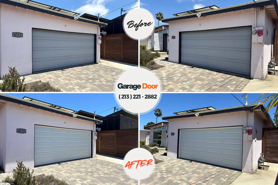 Before and after: garage door repair Mount Pleasant, PA